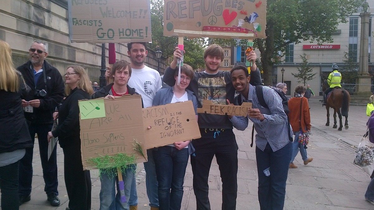 LATUC demonstration against 'NW Infidels', Preston, October 2015